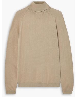 Lafayette 148 New York Rollkragenpullover aus stretch-strick - Natur