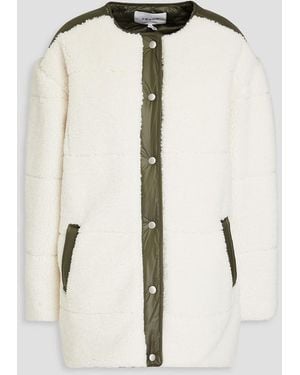 FRAME Shell-paneled Teddy Fleece Jacket - Natural