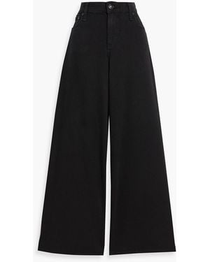 Rag & Bone Aiden Low-Rise Wide-Leg Jeans - Black
