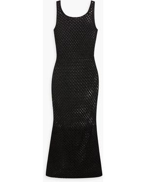 Dion Lee Midikleid aus metallic-lochstrick - Schwarz