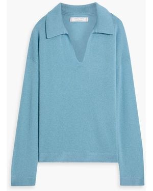 Chinti & Parker Cashmere Polo Sweater - Blue