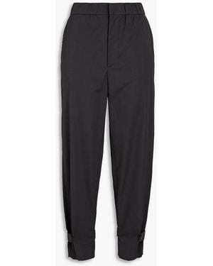 Ba&sh Valmy Cropped Cotton Tapered Trousers - Grey