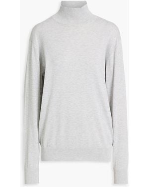 Tibi Cotton Turtleneck Sweater - White