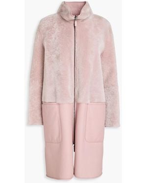 Emporio Armani Reversible Shearling Jacket - Pink
