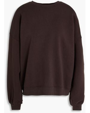 FRAME The Travel Cotton-Blend Fleece Sweatshirt - Brown