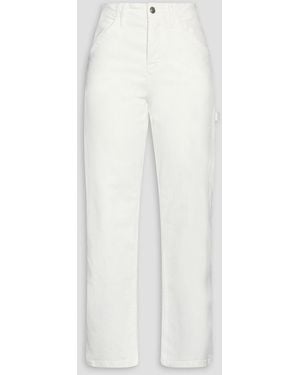 Maje High-Rise Straight-Leg Jeans - White