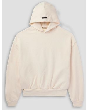 Fear Of God Logo-Print Cotton-Jersey Hoodie - Natural