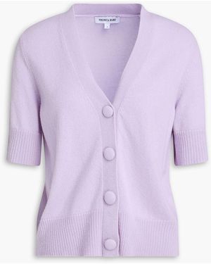 Veronica Beard Solene Cashmere Cardigan - Purple