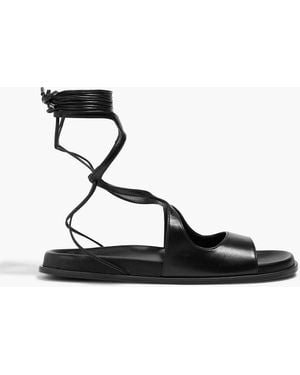 Jimmy Choo Azure Leather Sandals - Black