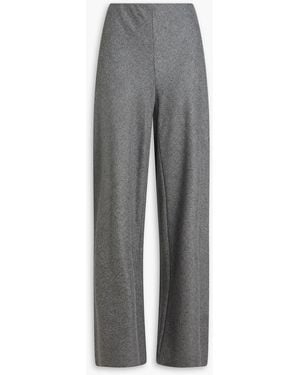 Vince Flannel Wide-leg Trousers - Grey