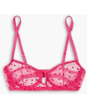 Le Petit Trou Framboise bügel-bh aus beflocktem tüll mit wellenkanten - Pink