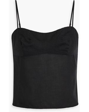Onia Linen And Lyocell-blend Camisole - Black