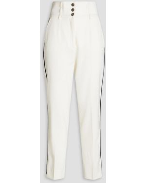 Dolce & Gabbana Karottenhose aus twill aus einer wollmischung mit falten - Weiß