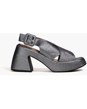 Ganni Sandalen Im Glitzer-Look 95Mm - Grau