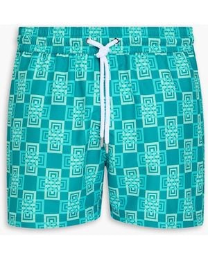 Frescobol Carioca Kurze badeshorts mit print - Blau