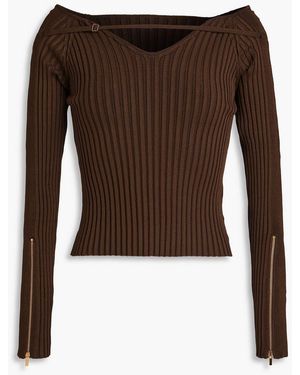 Jacquemus Pullover "oro" aus rippstrick - Braun