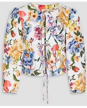 FARM Rio Quilted Floral-print Lyocell And Cotton-blend Poplin Jacket - Multicolour
