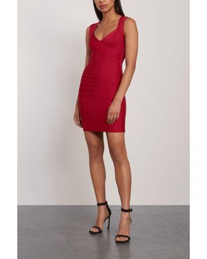 Hervé Léger Hervé Léger Sarai Cutout Bandage Mini Dress Crimson - Red