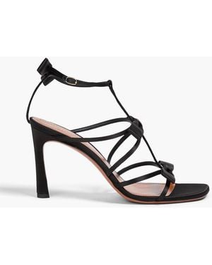 Zimmermann Tux 85 Bow-Detailed Satin Sandals - White
