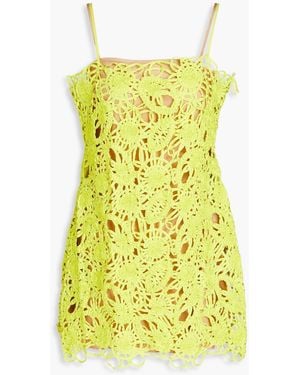 Cult Gaia Shaunez Macramé Mini Dress - Yellow