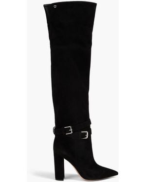 Gianvito Rossi Suede Over-The-Knee Boots - Black