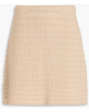 By Malene Birger Jacquard-knit Cotton-blend Mini Skirt - Natural