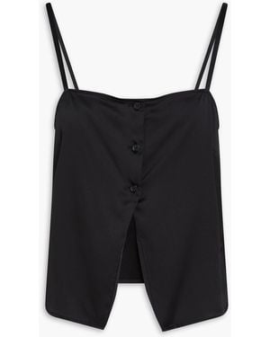 FRAME Silk-satin Camisole - Black