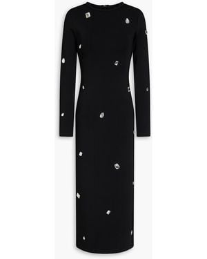David Koma Midirock "lorelei" aus crêpe mit floralem print - Schwarz