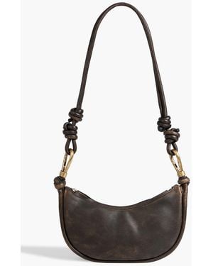 Jonathan Simkhai Avery Distressed Leather Shoulder Bag - Black