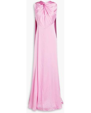 ROKSANDA Draped Twisted Silk-satin Crepe Gown - Pink