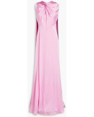 ROKSANDA Draped Twisted Silk-satin Crepe Gown - Pink