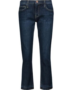 Current/Elliott The Cropped Mid-Rise Skinny Jeans - Blue