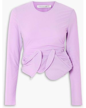 Christopher Esber Venus Looped Ruched Stretch-jersey Top - Pink