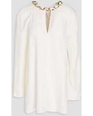 Zimmermann Chain-embellished Crepe Blouse - Natural