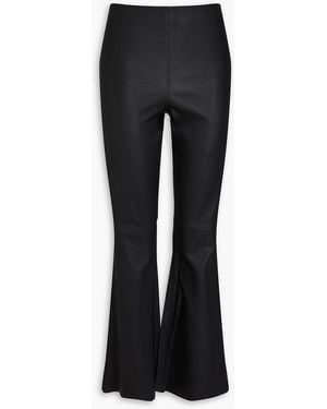 By Malene Birger Leather Flared Pants - Black
