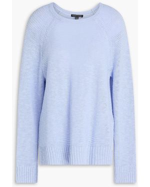 Eileen Fisher Linen and cotton-blend sweater - Blau