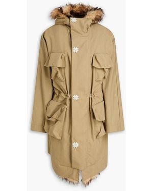Simone Rocha Cotton-Blend Canvas Hooded Parka - Natural