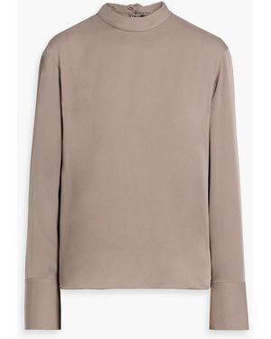 Theory Silk-Crepe Blouse - Natural