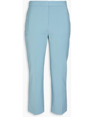 Veronica Beard Arte Cropped Wool-Blend Bootcut Trousers - Blue