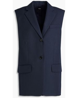Theory Wool-Blend Vest - Blue