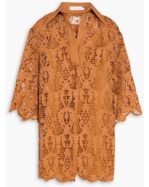 Zimmermann Macramé Lace Tunic - Orange