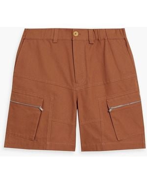 Jacquemus Brasol Cotton-Canvas Shorts - Brown