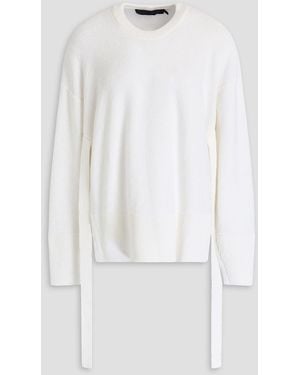 Proenza Schouler Cutout Bouclé-Knit Jumper - White