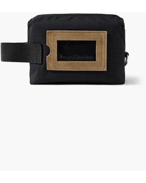 Acne Studios Suede-trimmed Ripstop Clutch - Black