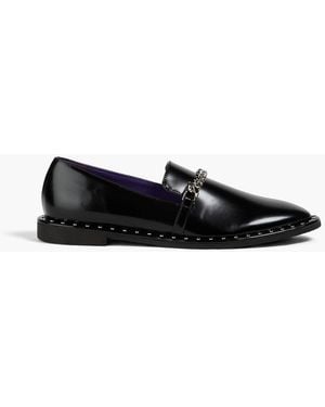 Stella McCartney Falabella Chain-embellished Loafers - Black