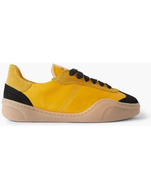 Acne Studios Suede And Leather Sneakers - Yellow