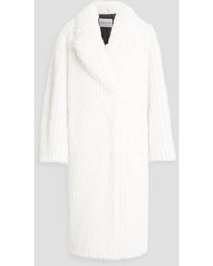 Stand Studio Genevieve Faux Fur Coat - White