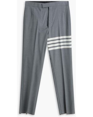 Thom Browne Striped Wool Pants - Grey
