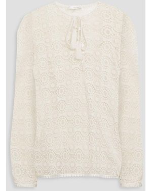 FRAME Cotton Crocheted Lace Blouse - Natural