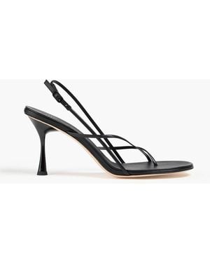 STUDIO AMELIA Barbella 90 Leather Slingback Sandals - Black